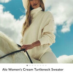 ALO Yoga Cream Turtleneck Sweatshirt